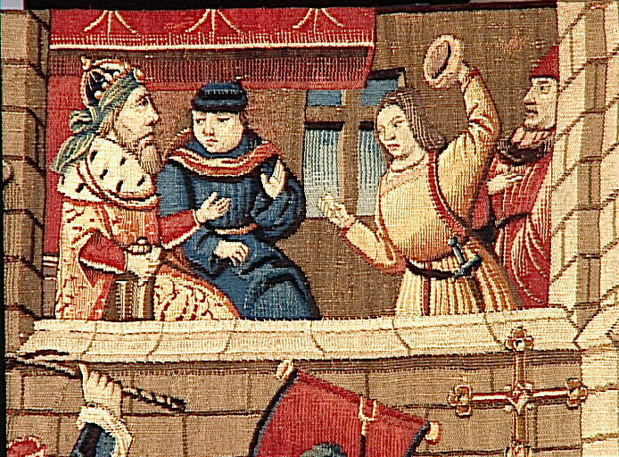 Légende de saint Etienne (scène 18) : Miracle des mules rétives qui indiquent où doit être enseveli le corps de saint Etienne_1