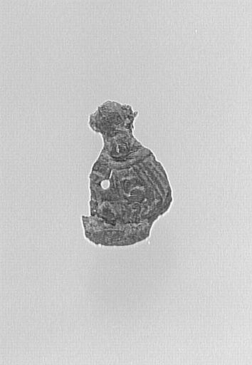 FRAGMENT D'ENSEIGNE DE PELERINAGE : PERSONNAGE INDETERMINE_0