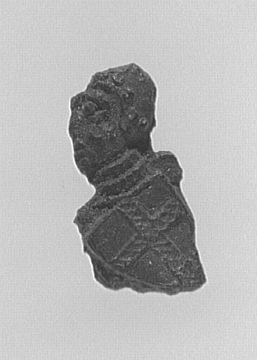 FRAGMENT D'ENSEIGNE PROFANE OU D'AFFIQUE : CHEVALIER_0