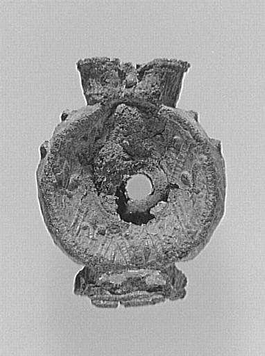 AMPOULE DE PELERINAGE AUX ARMES DE FRANCE_1