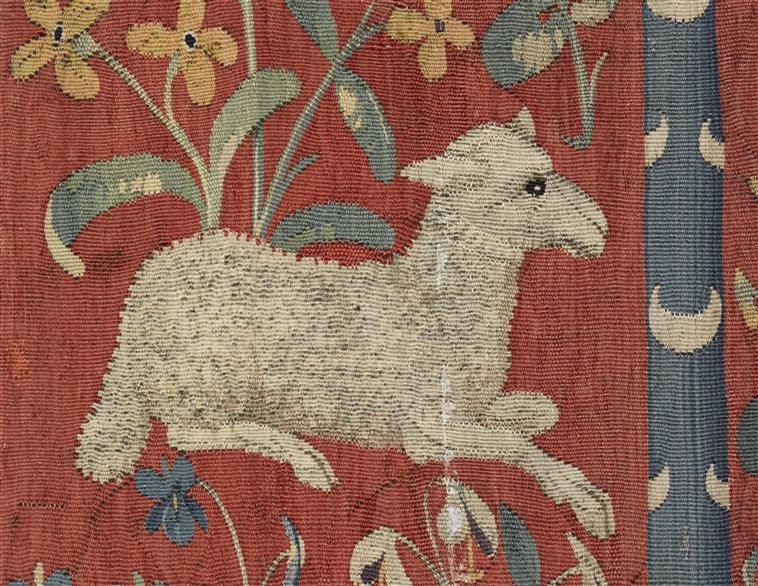 Tenture de la Dame à la Licorne : L'Ouïe_4