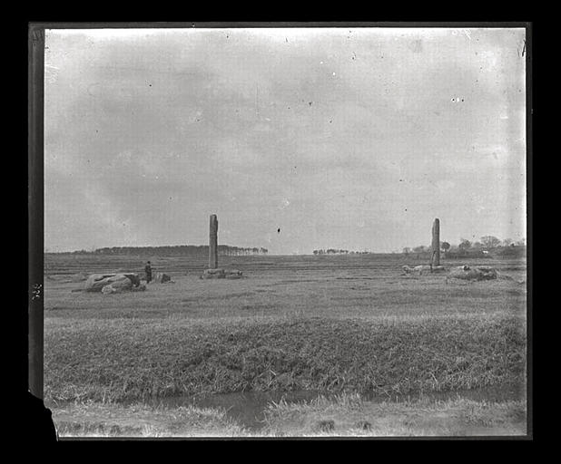 [Jiangsu]. Région de Nankin [Nanjing], Tan-yang [Danyang], allée funéraire de Siao Chouen-tche [Xiao Shunzhi, aussi nommé Liang Wendi] (mort en 494 ap. J.-C.), ensemble_0