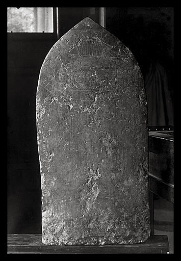 [Zhejiang] Tchö-kiang. P'ou-t'o [Putuo], Fa-yu sseu [Fayusi], envers de la stèle ' Amitabha entre Avalokiteçvara et Mahasthamaprapta' [cf. AP13828]_0