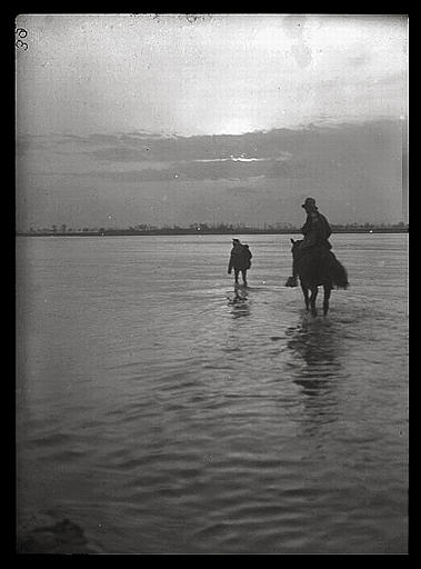 [Shaanxi]. Plaine de Si-ngan fou [Xi'anfu], gué à l'embouchure du Pa-chouei [Bashui]_0