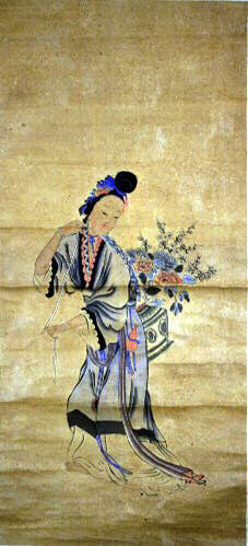 Jeune femme à la corbeille de fleurs_0