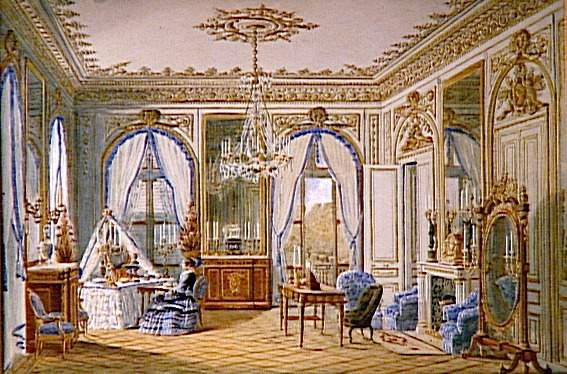 Le Cabinet de toilette de l'Impératrice à Saint-Cloud, avec la Reine Victoria_0