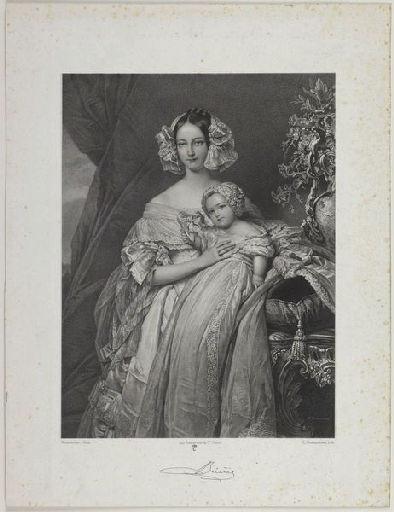 La duchesse d'Orléans et le comte de Paris, Franz Xaver Winterhalter, 1839