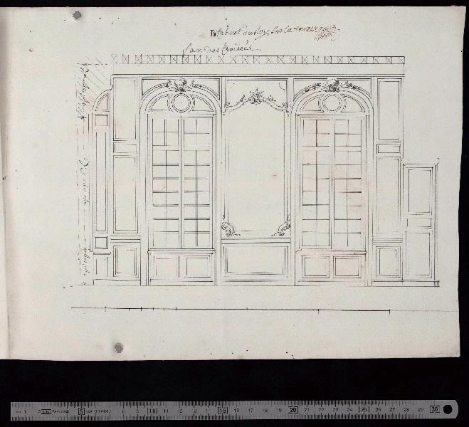 Cabinet du roi sur la terrasse, face des croisées_0