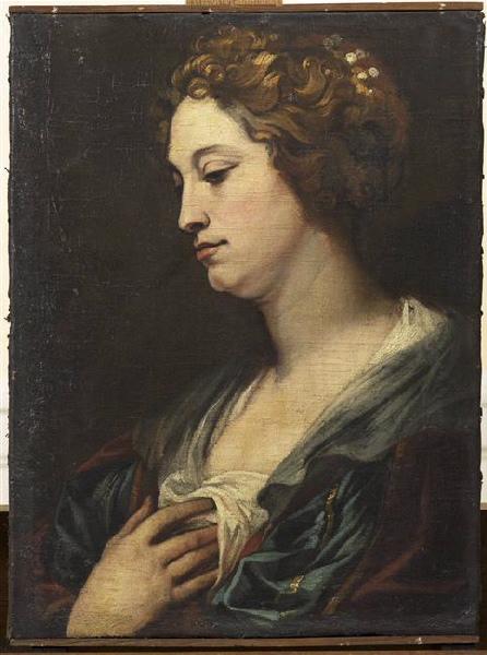 Sainte Domitille (?) ; Tête de jeune femme (ancien titre), Petrus Paulus Rubens