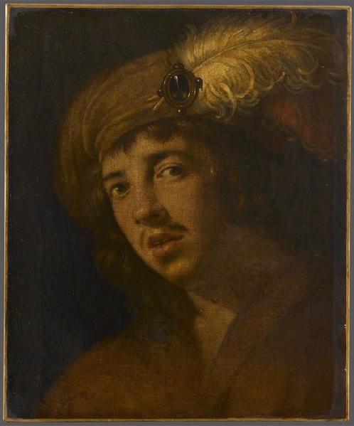 Le Jeune homme à la toque ; Tête de jeune homme en toque à plume ((ancien titre)), Jan Hermansz van Bijlert, 1650-1675