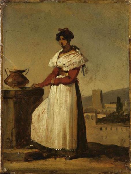 Italienne à la fontaine, Léon Cogniet, 19e siècle