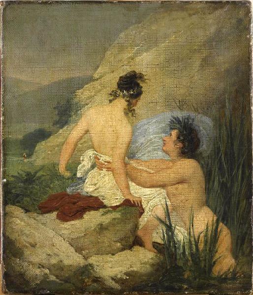 Le Fleuve Scamandre et la jeune Callirhoë ; Le faux Scamandre et la jeune Callirhoë (ancien titre), Joseph Ferdinand Lancrenon, 19e siècle