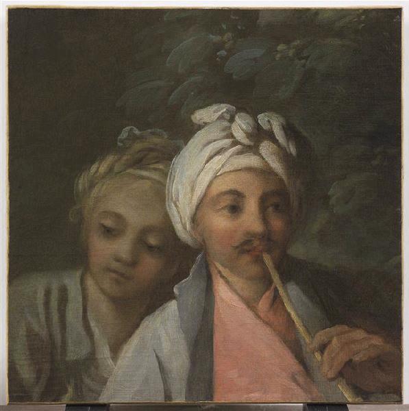 Deux têtes de paysan et de paysanne russes, Jean Baptiste Leprince, 1767 vers