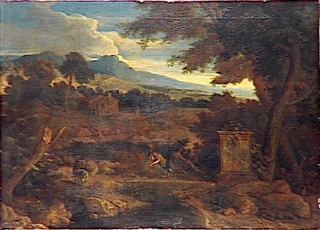 Paysage avec bergers au repos_0