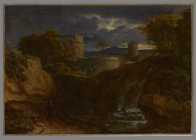Paysage avec château fort et torrent, Gaspard Dughet, 2e moitié 17e siècle