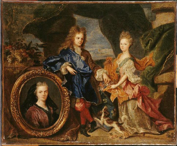 Portraits d'un jeune garçon et de sa soeur, Jacob van Schuppen, 1690-1710