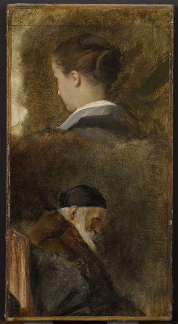 Etudes de vieillard et de jeune fille_0