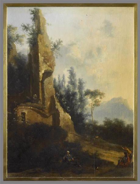 Paysage avec ruine, Frederik de Moucheron, 17e siècle