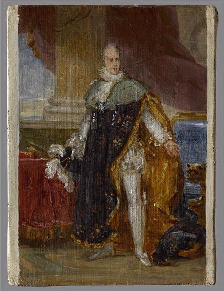 Portrait de Monsieur, comte d'Artois (1757-1836), frère du roi ; Le Comte d'Artois en costume de l'Ordre du Saint-Esprit (ancien titre), François Gérard, 1817 vers