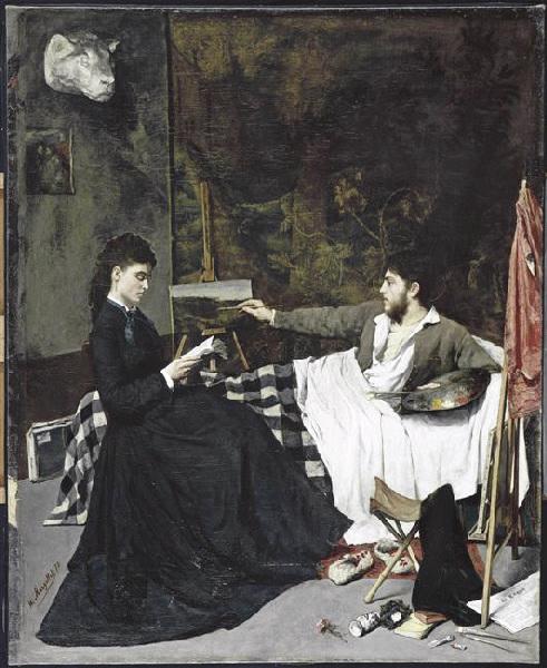 Un coin d'atelier, Edouard Hippolyte Margottet, 1872