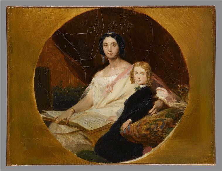 Portraits de la duchesse d'Uzès, née Talhouët, et de sa fille aînée_0
