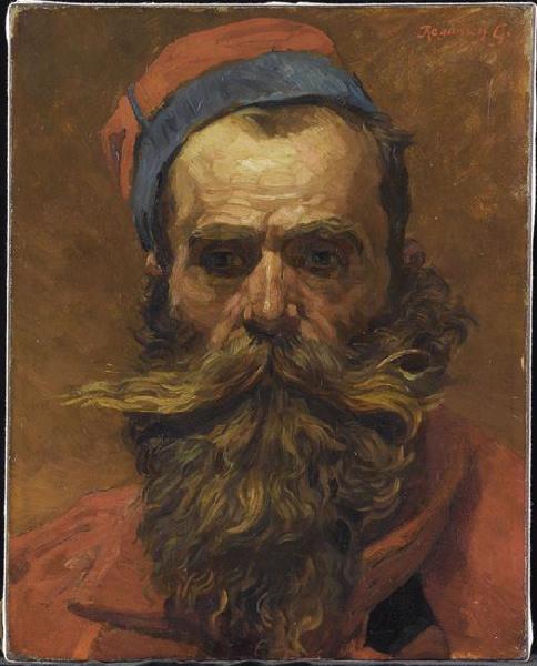 Portrait d'un chasseur d'Afrique ; Tête de spahi (ancien titre), Guillaume Regamey, 2e moitié 19e siècle