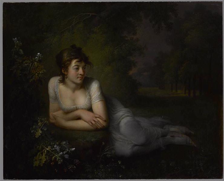 Portrait de Christine Boyer (1773-1800) ; Portrait de Christine Boyer, première femme de Lucien Bonaparte (ancien titre), Jean Frédéric Schall, 1800 vers,1802 vers