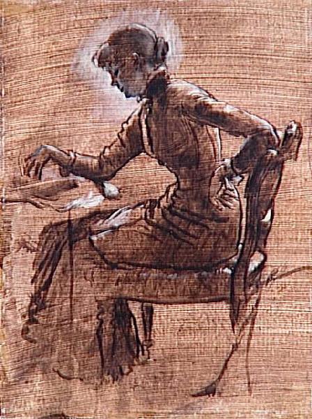 Jeune Femme lisant ; Jeune Femme jouant aux échecs (ancien titre) ; Jeune Homme assis (verso)_0
