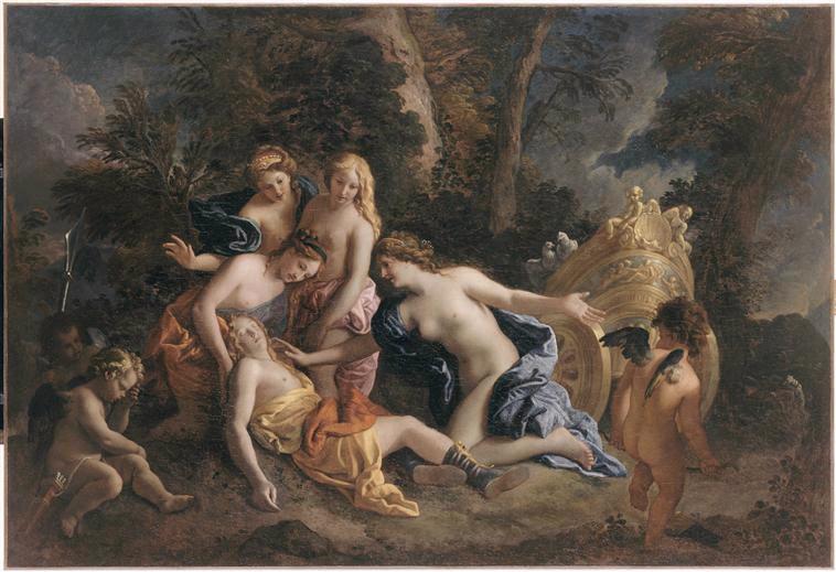 La Mort d'Adonis, Louis de Silvestre, 1ère moitié 18e siècle