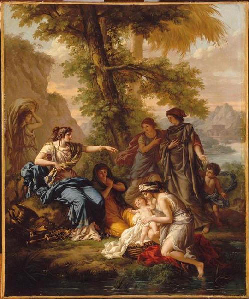 Moïse sauvé des eaux ; L'invention de Moïse (ancien titre), Jean Jacques Lagrenée, 1785 vers