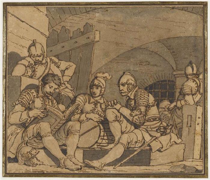 Un corps de garde, Филибер-Бенуа де Ла Рю, 1765-1770