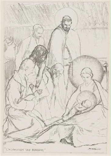 L'Adoration des bergers, Pascal Adolphe Jean Dagnan-Bouveret, 4e quart 19e siècle, 1er quart 20e siècle