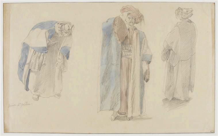 Etudes de personnage en costume oriental ; Etudes de personnages en costume oriental (ancien titre), Adrien Dauzats