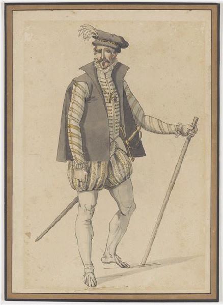 Etude de costume de gentilhomme du XVIe siècle_0
