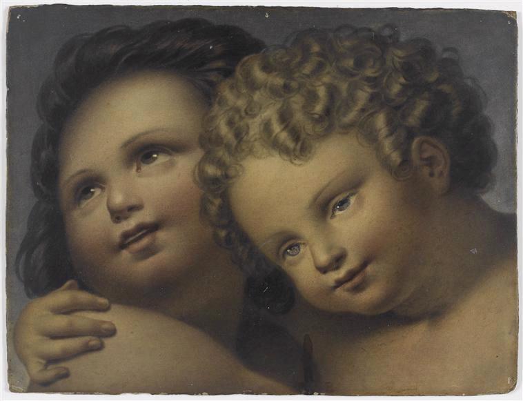Deux têtes d'enfants, Pierre Claude François Delorme, 19e siècle