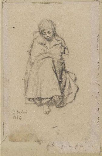 La Petite mendiante, Paul Dubois, 1864
