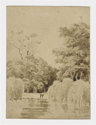 Un coin de parc, Théophile Fragonard, 1ère moitié 19e siècle