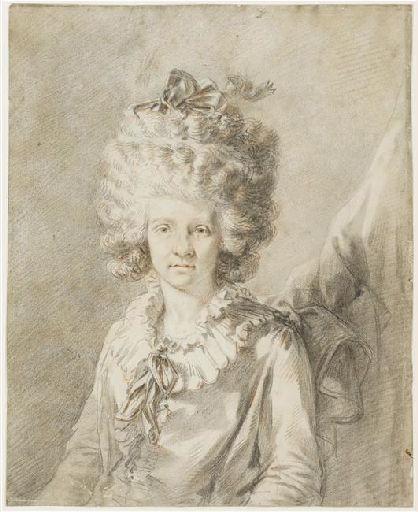 Portrait de jeune femme à haute coiffure_0