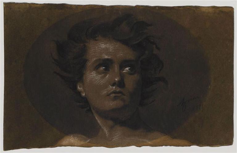 Tête stylisée de jeune homme_0