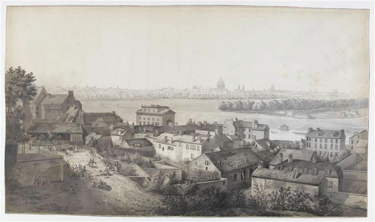 Vue de Paris, prise des hauteurs de Passy, Sigismond Himely, 3e quart 19e siècle