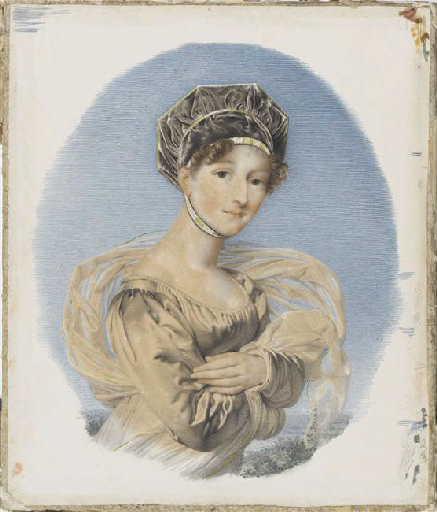 Portrait de Dorothée de Courlande, duchesse de Dino, Nicolas Henri Jacob, 1er quart 19e siècle