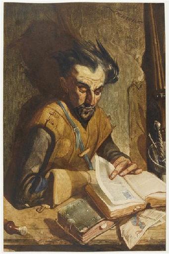 Don Quichotte lisant les romans de chevalerie_0