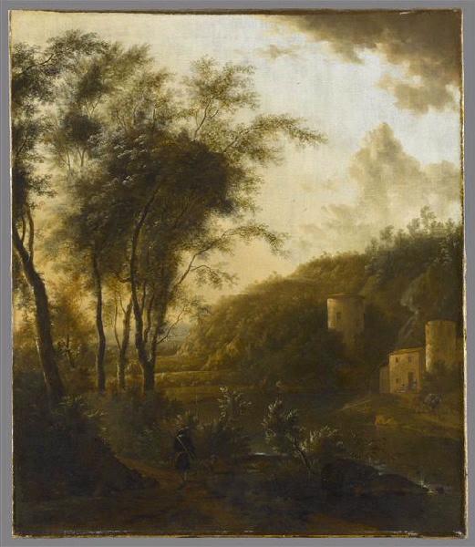 Paysage boisé, Frederick de Moucheron, 1681