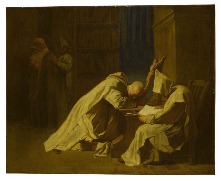 Saint Bruno en extase et trois autres moines_0