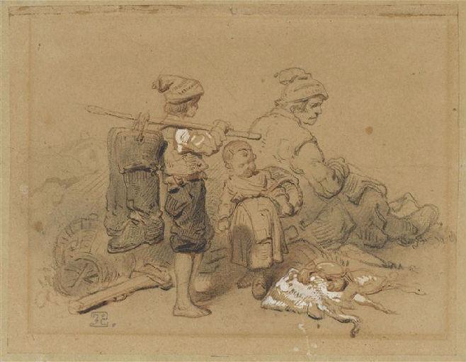 Pêcheur normand et ses enfants_0