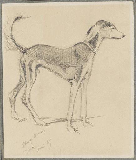 Chien de chasse, Henry Bonaventure Monnier, 1865