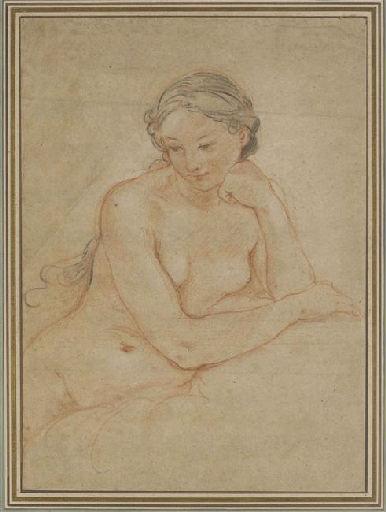 Etude de femme nue, Charles Natoire, 2e quart 18e siècle, 3e quart 18e siècle
