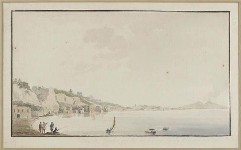 Vue du golfe de Naples ; Ancien titre : Vue du golfe de Naples prise du Palais de Dona Anna, Nicolas Perignon, 2e moitié 18e siècle