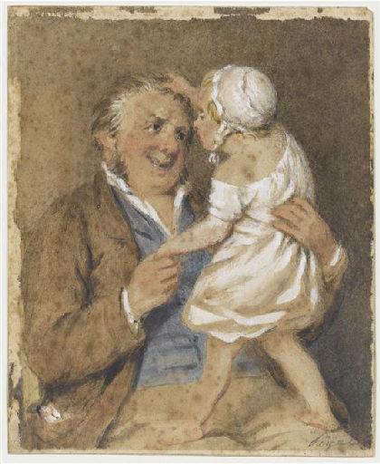 Grand-père et petite fille, Edme Jean Pigal, 2e quart 19e siècle, 3e quart 19e siècle