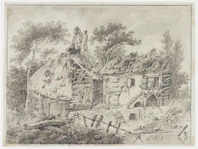 Le vieux Moulin, Jean Pillement, 4e quart 18e siècle, 1er quart 19e siècle